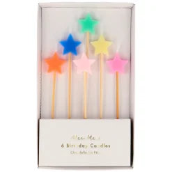 Velas cumpleaños mixta estrella Meri Meri